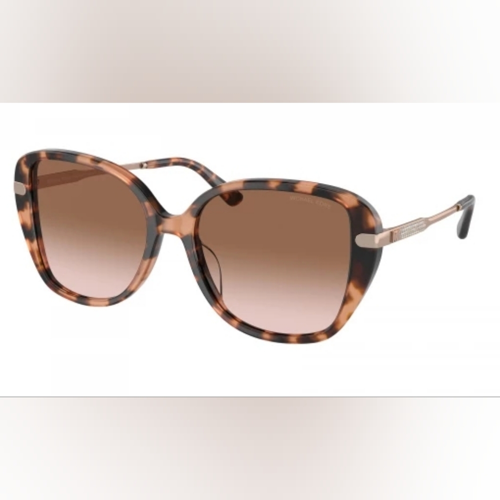 Michael Kors Adrianna II Sunglasses Pink Tortoise | New | Retail $111